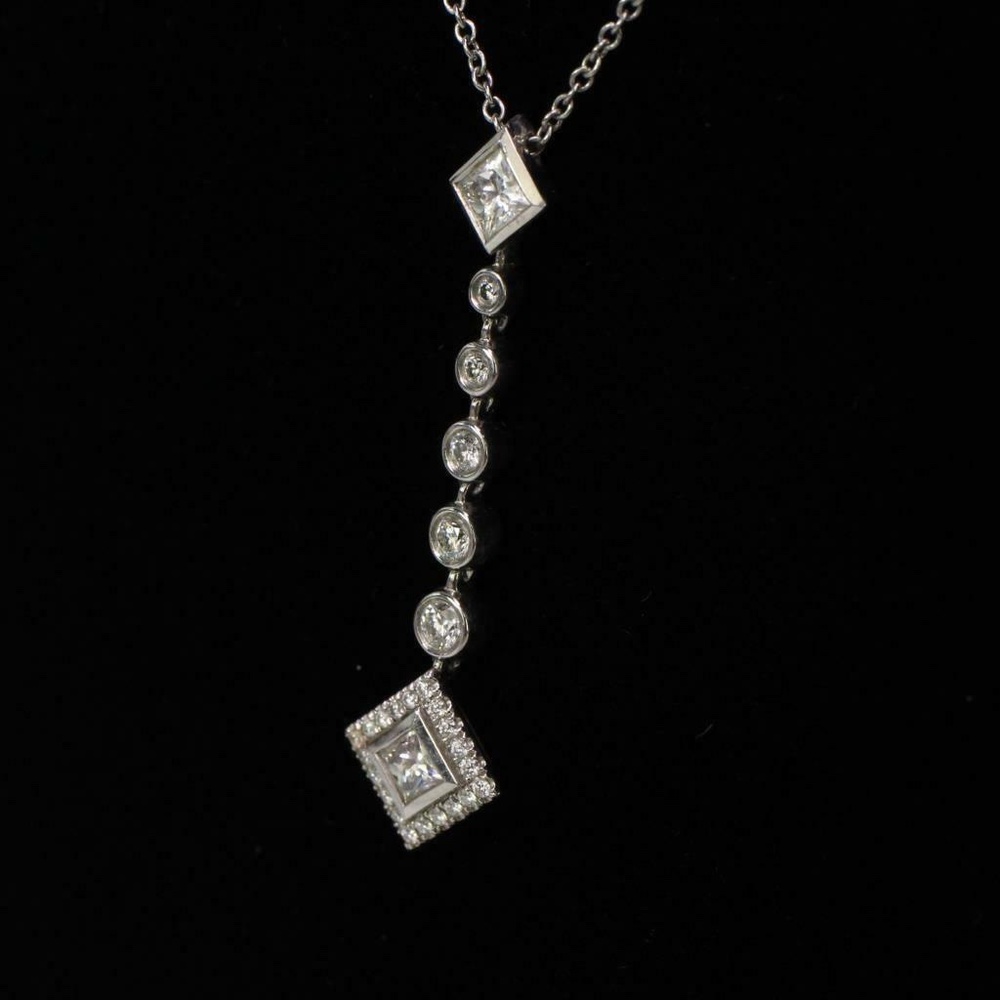 Tiffany & Co. Platinum PT 950 Diamond Drop Down